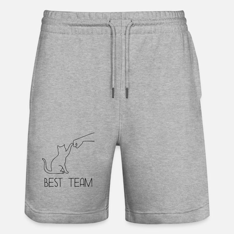 Équipe Chat Poing - Short de jogging bio TRAINER Stanley/Stella unisexe - gris chiné