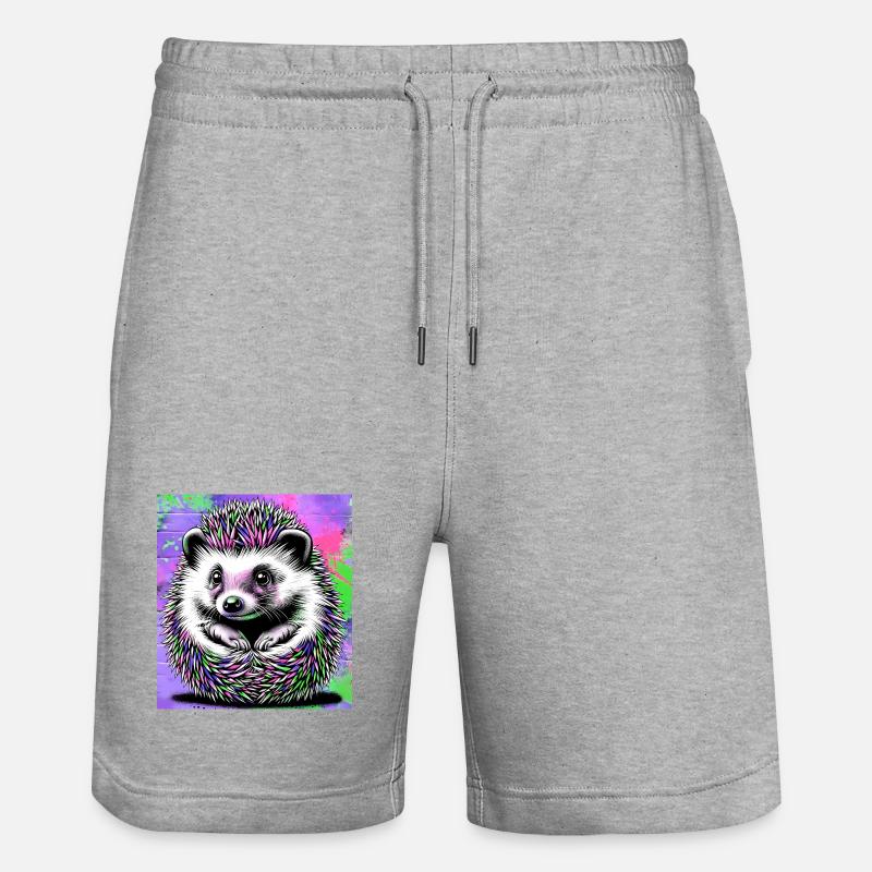 Igel - Stanley/Stella Unisex Bio Joggingshorts Trainer  - Grau meliert