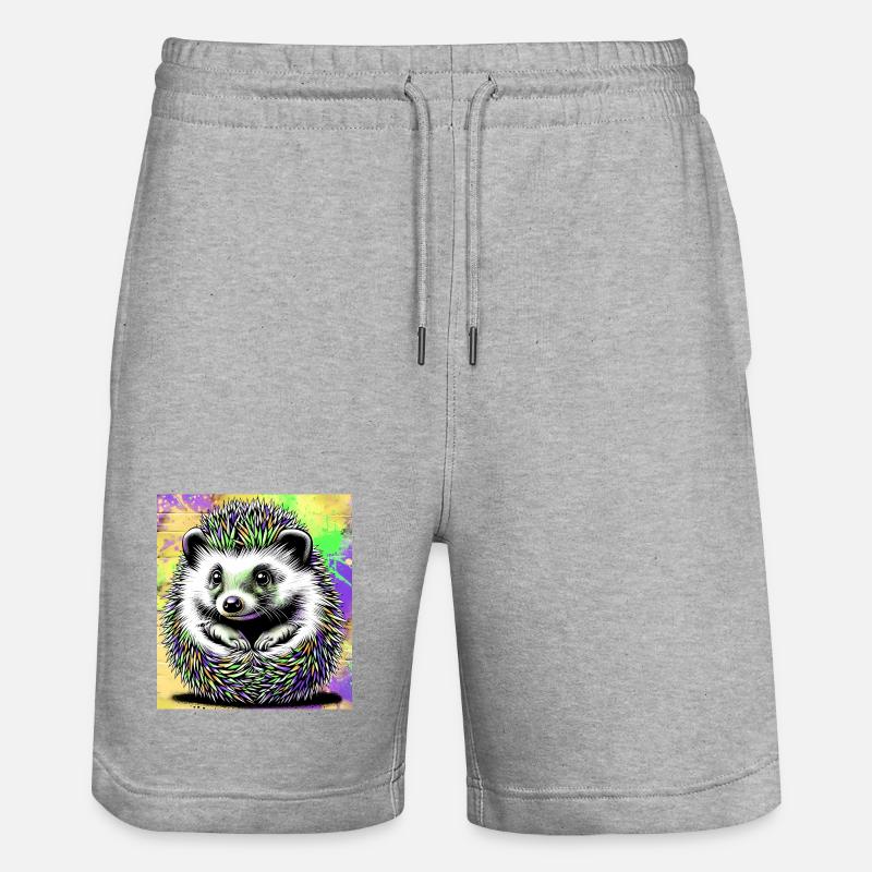 Igel - Stanley/Stella Unisex Bio Joggingshorts Trainer  - Grau meliert