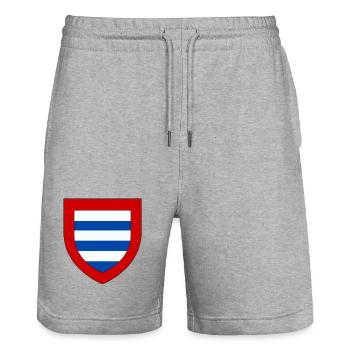 Wappen der Goële - Stanley/Stella Unisex Bio Joggingshorts Trainer  - Grau meliert - Vorne - Nik (191cm) & Marisol (170cm)