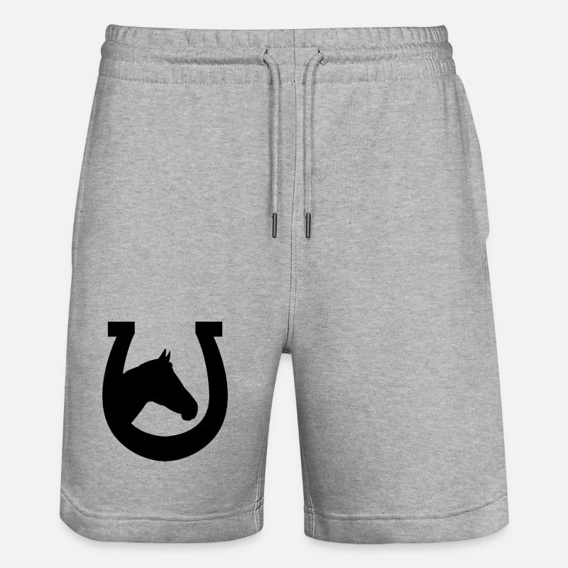 Fer à cheval - Short de jogging bio TRAINER Stanley/Stella unisexe - gris chiné