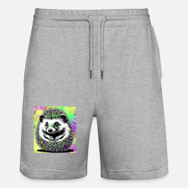 Igel - Stanley/Stella Unisex Bio Joggingshorts Trainer - Grau meliert