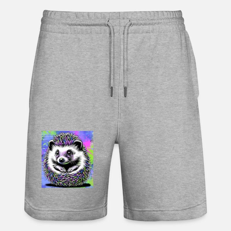 Igel - Stanley/Stella Unisex Bio Joggingshorts Trainer - Grau meliert