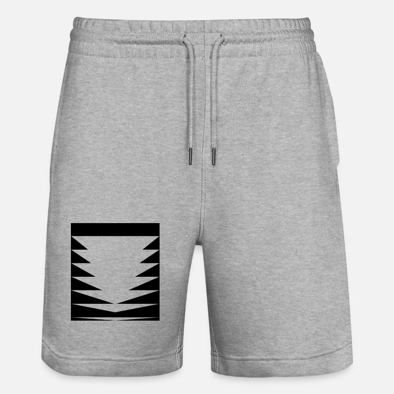 Triangles Pattern design - Stanley/Stella Trainer Unisex Organic Jogging Shorts - heather grey