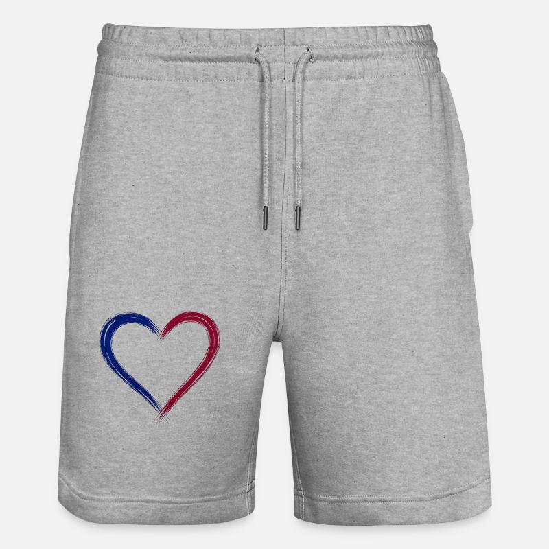 Le cœur est bâclé et écarlate - Short de jogging bio TRAINER Stanley/Stella unisexe - gris chiné