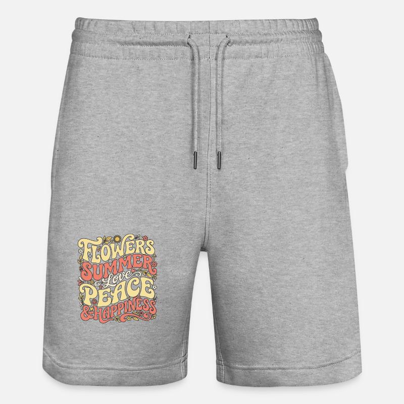 Fleur d’été rétro - Short de jogging bio TRAINER Stanley/Stella unisexe - gris chiné