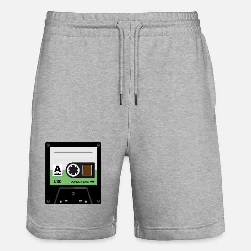 Tiny Cassette - Stanley/Stella Trainer Unisex Organic Jogging Shorts - heather grey