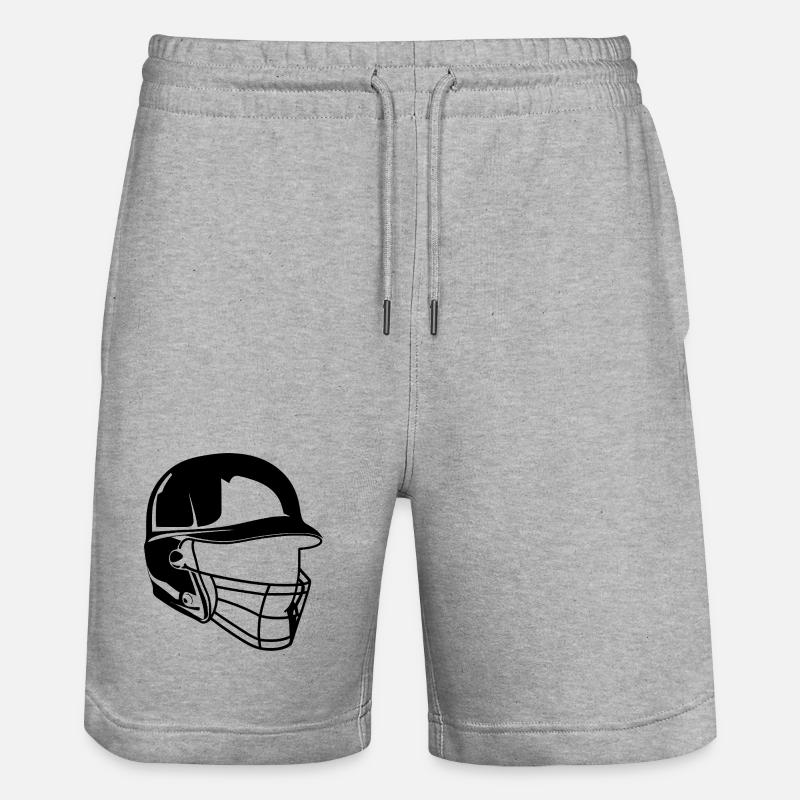 Baseball Helm - Stanley/Stella Unisex Bio Joggingshorts Trainer  - Grau meliert