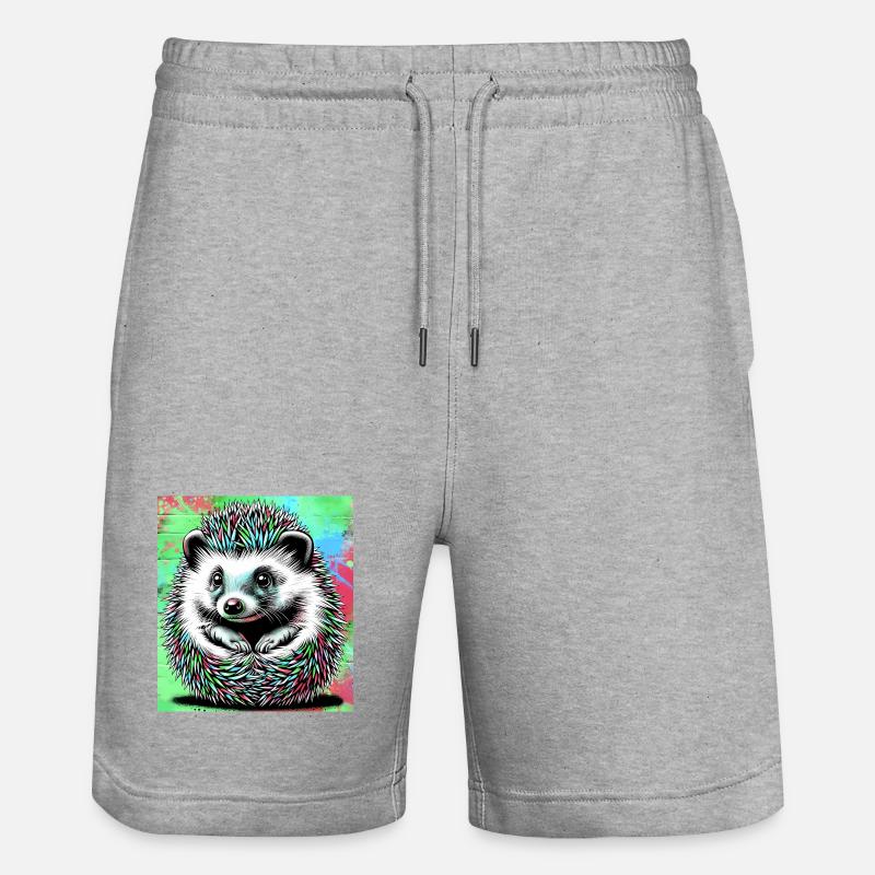 Igel - Stanley/Stella Unisex Bio Joggingshorts Trainer  - Grau meliert
