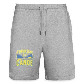 J'peux pas j'ai CANOE - Short de jogging bio TRAINER Stanley/Stella unisexe - gris chiné - Devant - Nik (191cm) & Marisol (170cm)