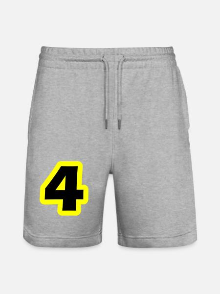 4 Symbole numérique - Short de jogging bio TRAINER Stanley/Stella unisexe - gris chiné