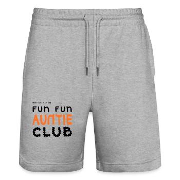 Fun Fun Auntie Club  - Stanley/Stella Unisex Bio Joggingshorts Trainer  - Grau meliert - Vorne - Nik (191cm) & Marisol (170cm)