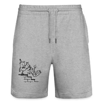 14. Geburtstagsfeier lustig für 14 Jahre alt - Stanley/Stella Unisex Bio Joggingshorts Trainer  - Grau meliert - Vorne - Nik (191cm) & Marisol (170cm)