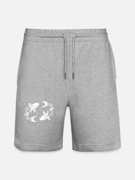 Koi Fish Carp - Stanley/Stella Trainer Unisex Organic Jogging Shorts - heather grey