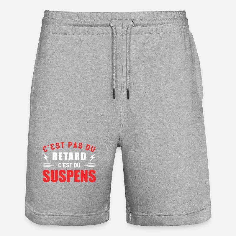 It's not delay, it's suspense - Stanley/Stella Trainer Unisex Organic Jogging Shorts - heather grey