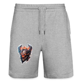 Halloween Todesengel - Stanley/Stella Unisex Bio Joggingshorts Trainer  - Grau meliert - Vorne - Nik (191cm) & Marisol (170cm)