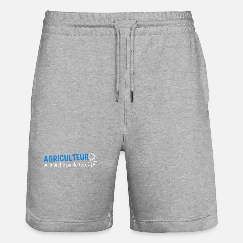Agriculteur Fermier - Short de jogging bio TRAINER Stanley/Stella unisexe - gris chiné