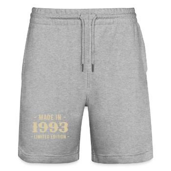 Vintage 1993 Édition Limitée Cadeau 1993 - Short de jogging bio TRAINER Stanley/Stella unisexe - gris chiné - Devant - Nik (191cm) & Marisol (170cm)