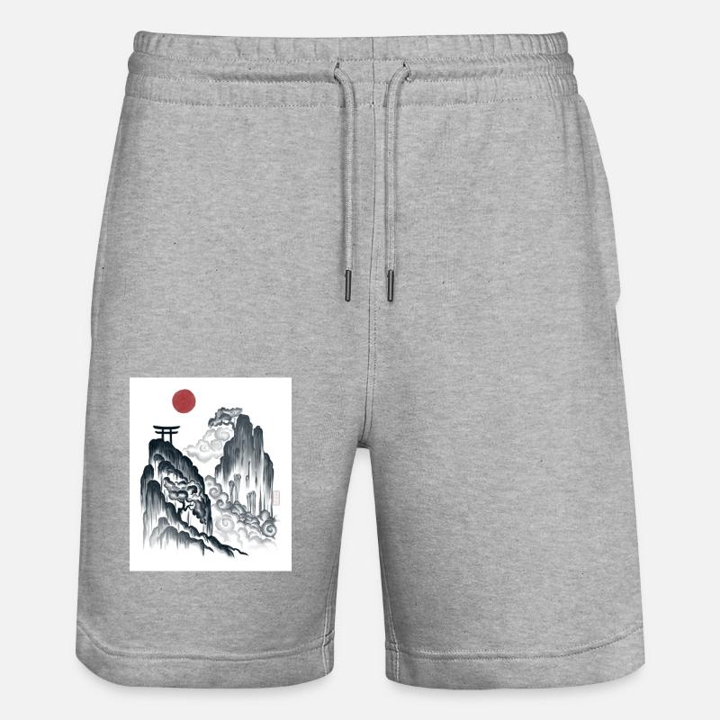 Monts Sumi-e - Short de jogging bio TRAINER Stanley/Stella unisexe - gris chiné