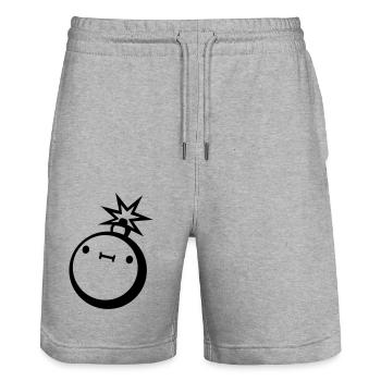clipart suesse bombe - Stanley/Stella Unisex Bio Joggingshorts Trainer  - Grau meliert - Vorne - Nik (191cm) & Marisol (170cm)