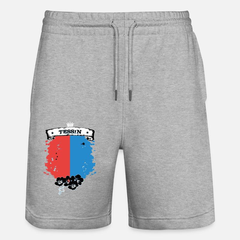 Tessin - Stanley/Stella Unisex Bio Joggingshorts Trainer - Grau meliert
