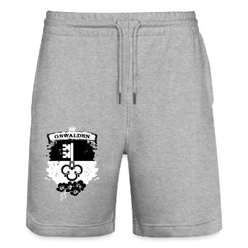 Obwalden - Stanley/Stella Unisex Bio Joggingshorts Trainer  - Grau meliert - Vorne - Nik (191cm) & Marisol (170cm)