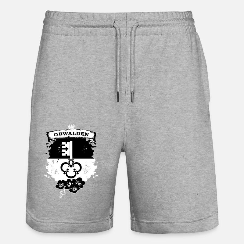 Obwalden - Stanley/Stella Unisex Bio Joggingshorts Trainer  - Grau meliert