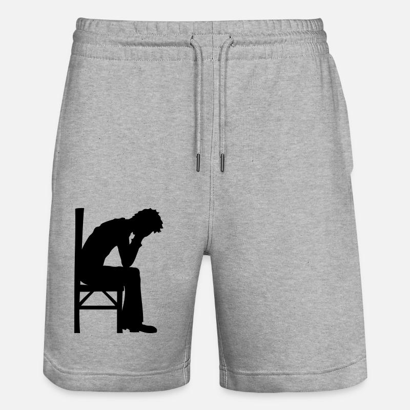 Conception sédentaire à la dépression - Short de jogging bio TRAINER Stanley/Stella unisexe - gris chiné