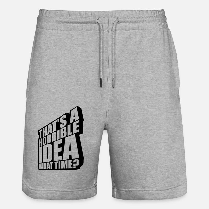 Thats a horrible Idea - Stanley/Stella Unisex Bio Joggingshorts Trainer  - Grau meliert