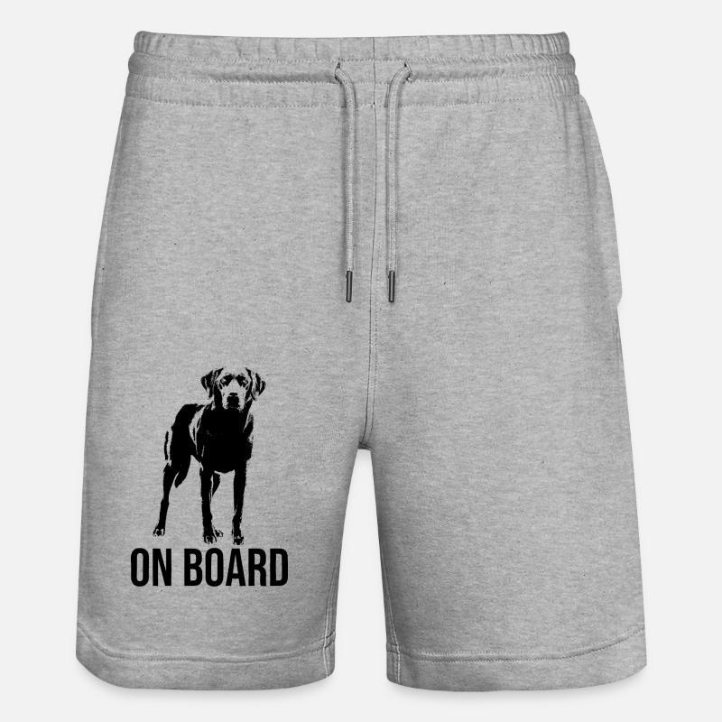 Chien à bord - Short de jogging bio TRAINER Stanley/Stella unisexe - gris chiné