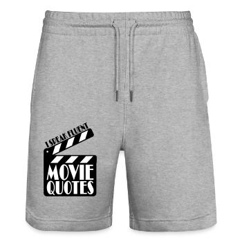 speak fluent movie quotes - Stanley/Stella Unisex Bio Joggingshorts Trainer  - Grau meliert - Vorne - Nik (191cm) & Marisol (170cm)