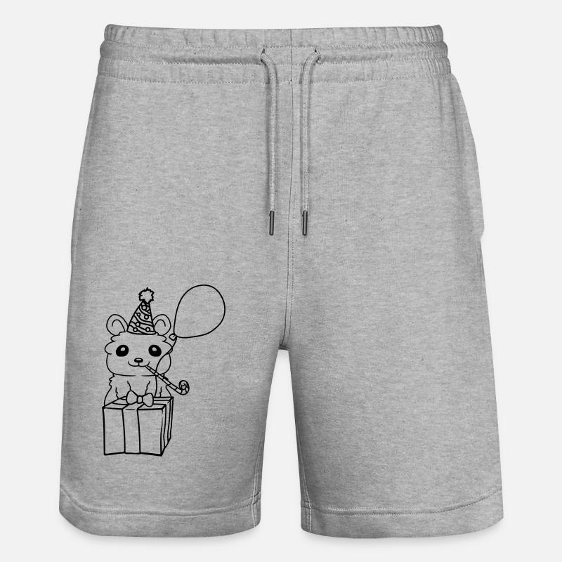Fête Hamster Anniversaire - Short de jogging bio TRAINER Stanley/Stella unisexe - gris chiné