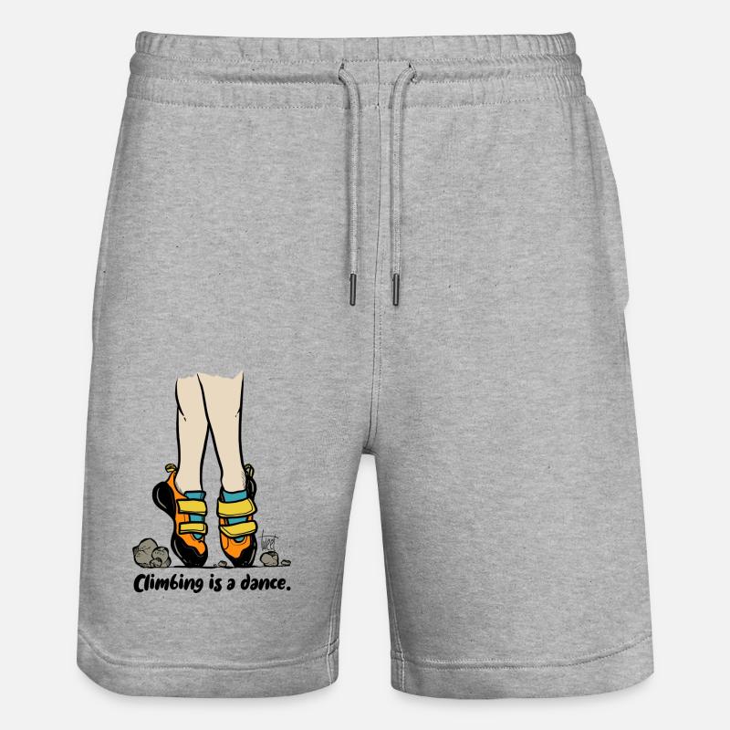 Climbing is a dance - colored - Stanley/Stella Unisex Bio Joggingshorts Trainer  - Grau meliert