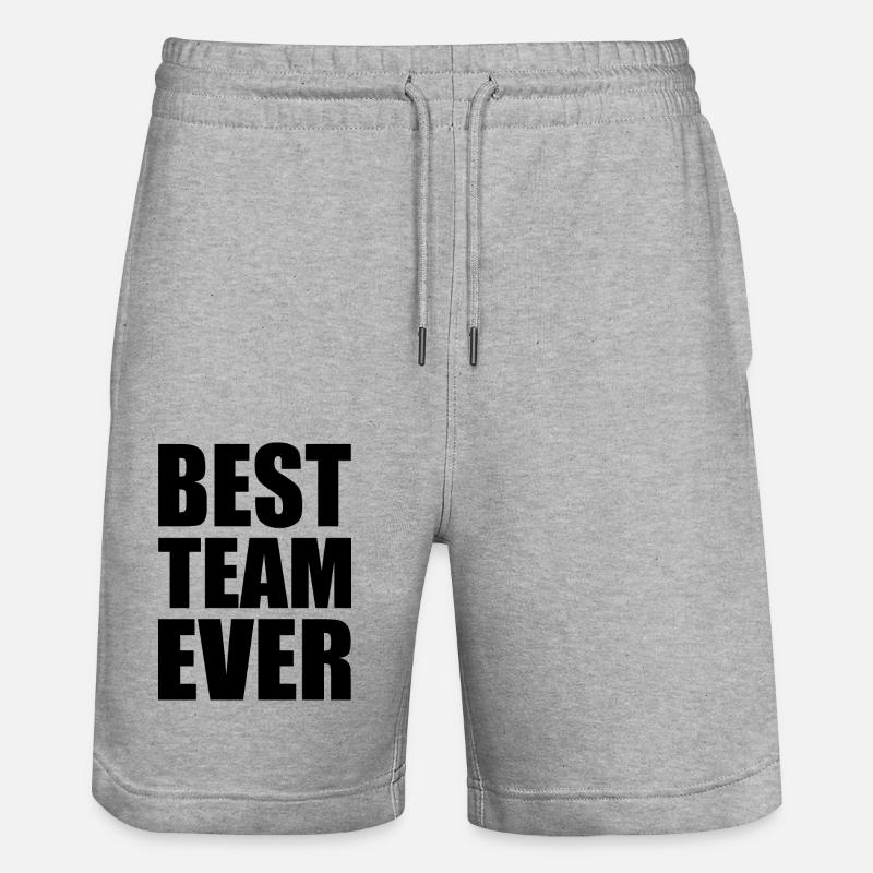 Best team ever - Short de jogging bio TRAINER Stanley/Stella unisexe - gris chiné