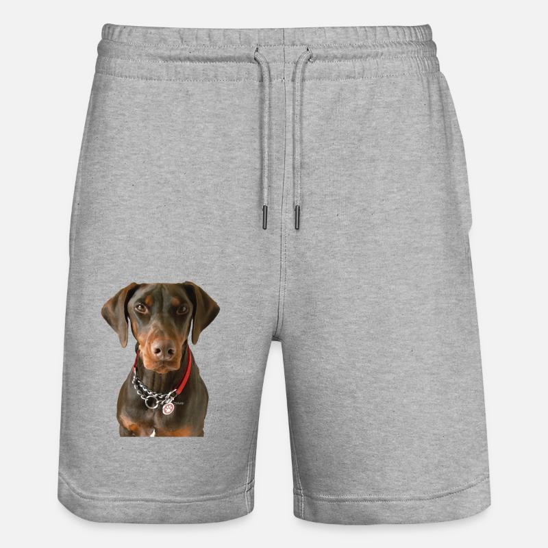 Ruby Doo - Stanley/Stella Trainer Unisex Organic Jogging Shorts - heather grey