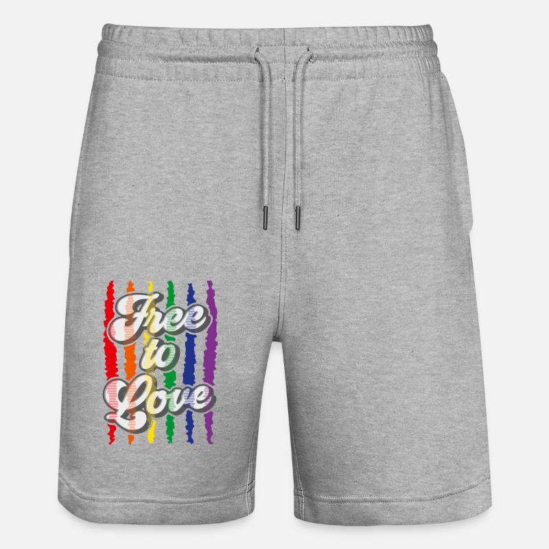Libre d’aimer | LGBTQ+ - Short de jogging bio TRAINER Stanley/Stella unisexe - gris chiné
