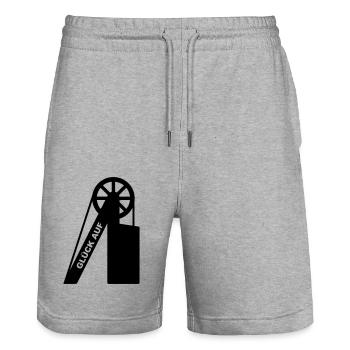 Luck on the winding tower - Stanley/Stella Trainer Unisex Organic Jogging Shorts - heather grey - Front - Nik (191cm) & Marisol (170cm)