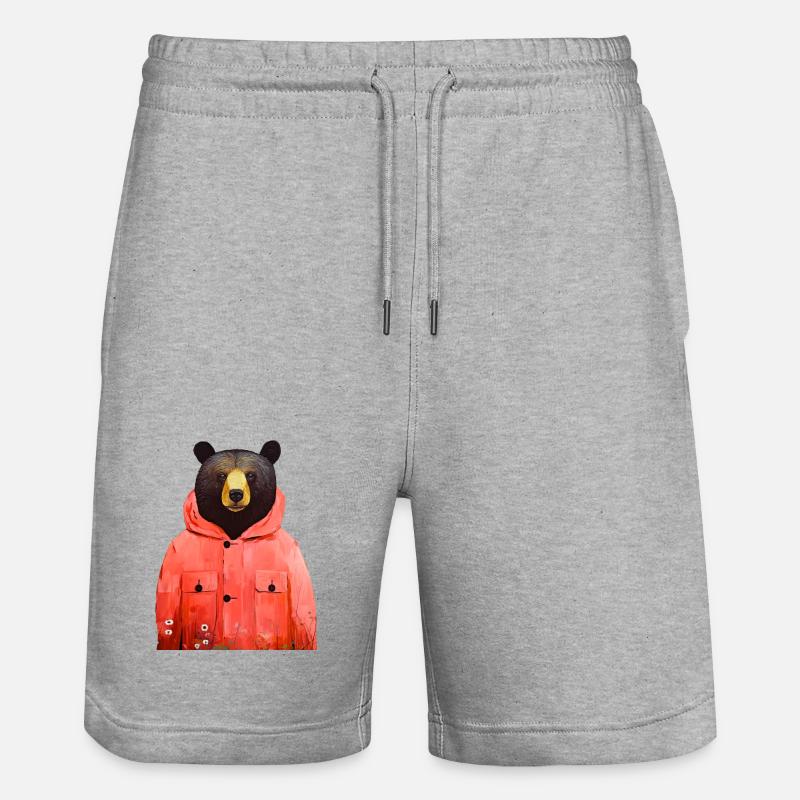 Art animal ours #bear - Short de jogging bio TRAINER Stanley/Stella unisexe - gris chiné