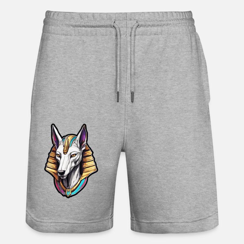 Egypte / Pharaon / Momies / Hiéroglyphes / Sphinx - Short de jogging bio TRAINER Stanley/Stella unisexe - gris chiné