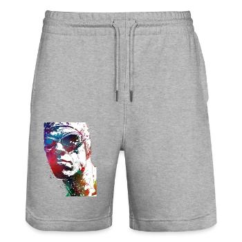 Swimmer sport #swimmer #sport - Stanley/Stella Trainer Unisex Organic Jogging Shorts - heather grey - Front - Nik (191cm) & Marisol (170cm)
