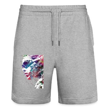 Swimmer sport #swimmer #sport - Stanley/Stella Trainer Unisex Organic Jogging Shorts - heather grey - Front - Nik (191cm) & Marisol (170cm)
