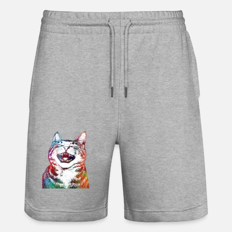 Drôle de chat 1 - Short de jogging bio TRAINER Stanley/Stella unisexe - gris chiné