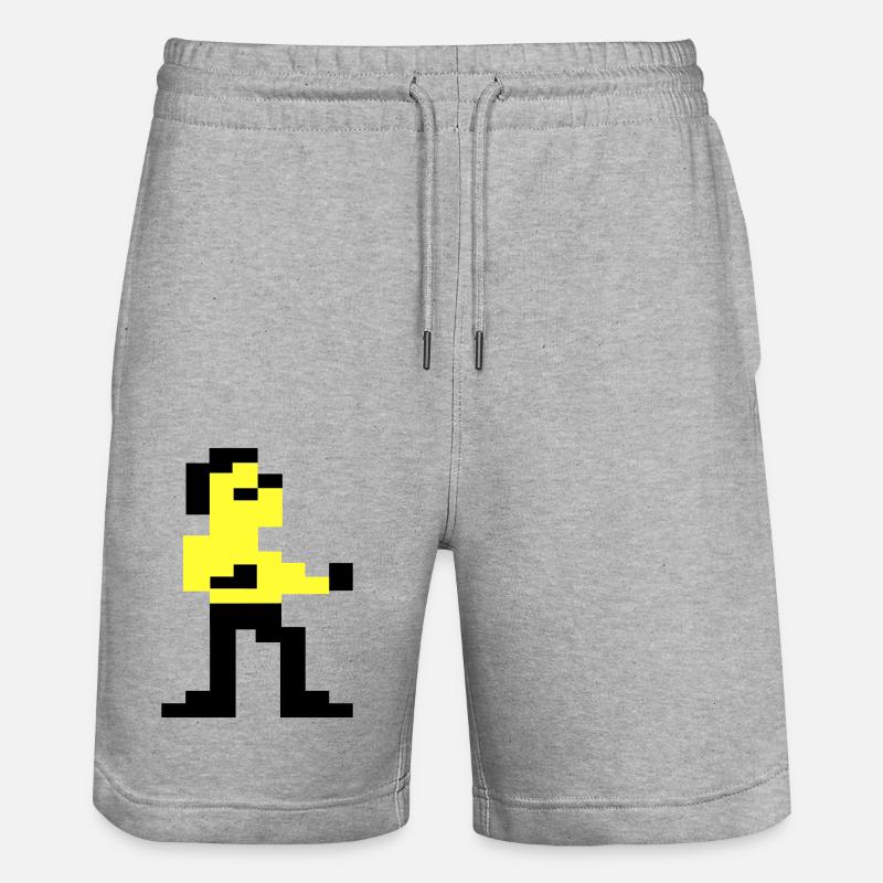 Pixelart martial de Pixelii - Short de jogging bio TRAINER Stanley/Stella unisexe - gris chiné