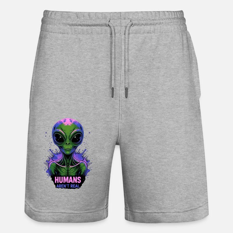 Extraterrestre 👽 - Short de jogging bio TRAINER Stanley/Stella unisexe - gris chiné