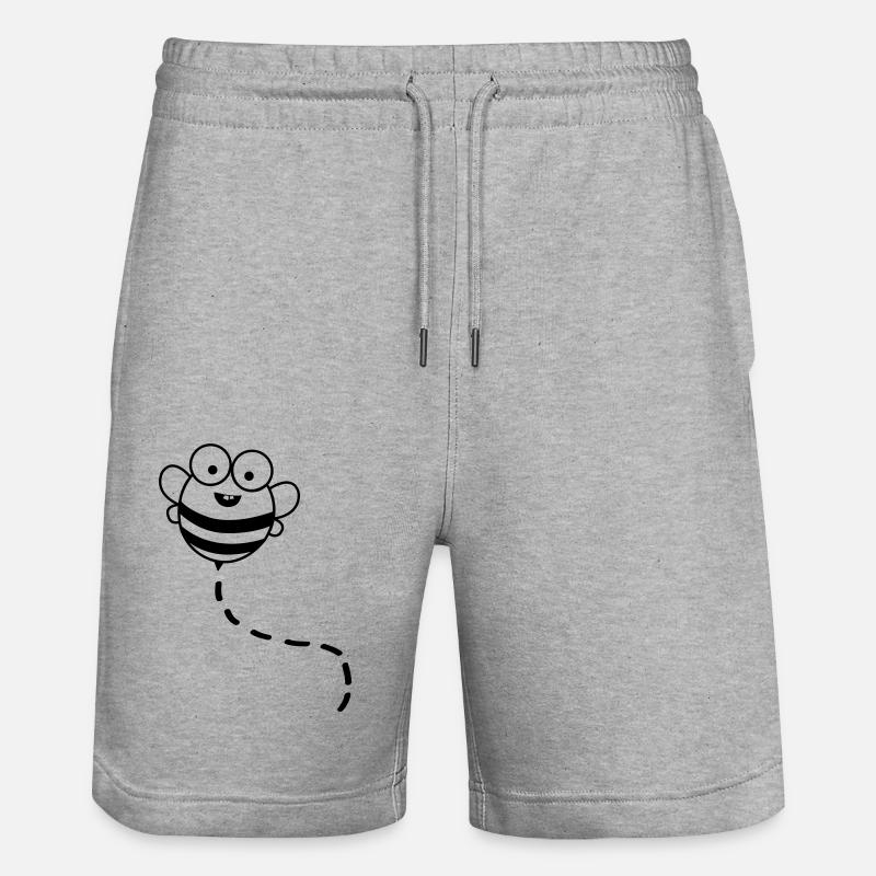 Drôle d’abeille 01 - Short de jogging bio TRAINER Stanley/Stella unisexe - gris chiné