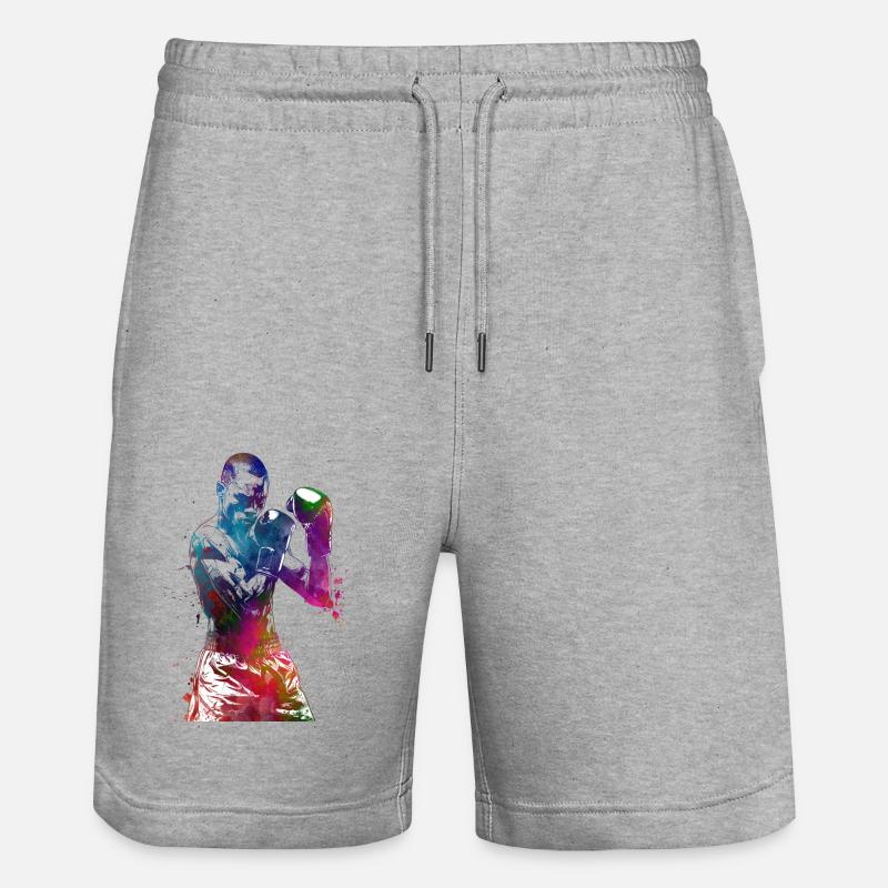 Boxe sportive #boxing - Short de jogging bio TRAINER Stanley/Stella unisexe - gris chiné