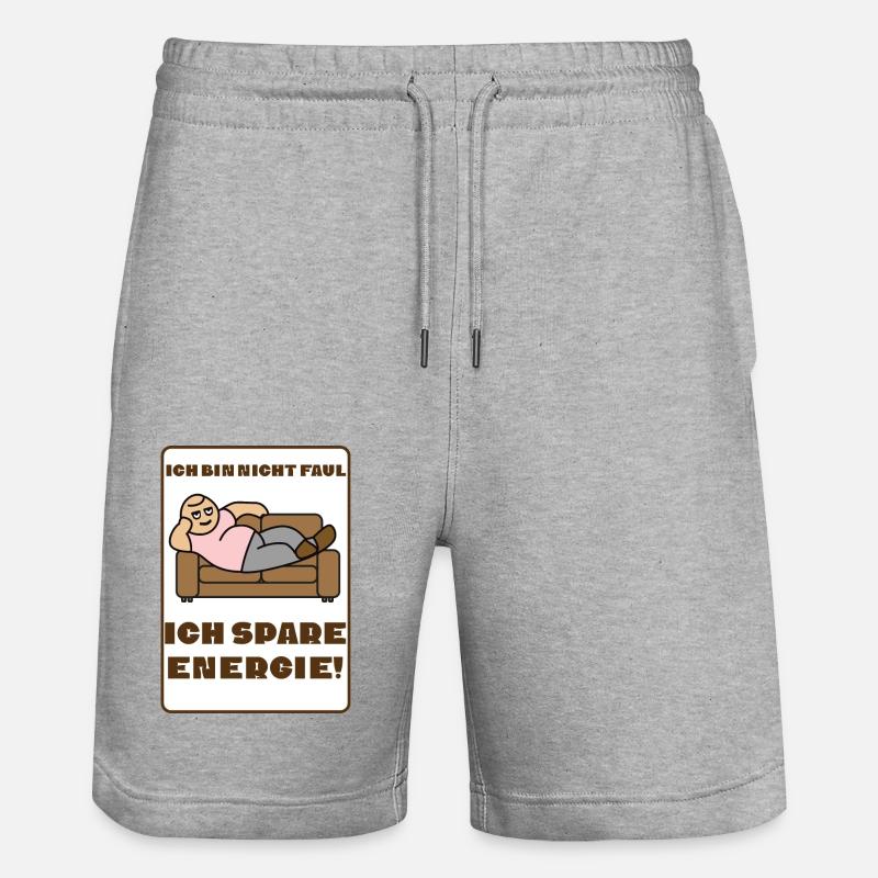 Design « Lazy Genius » - Short de jogging bio TRAINER Stanley/Stella unisexe - gris chiné