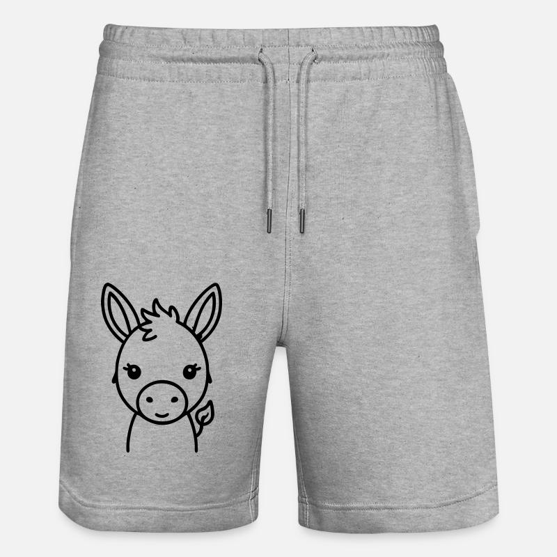 Âne âne - Short de jogging bio TRAINER Stanley/Stella unisexe - gris chiné