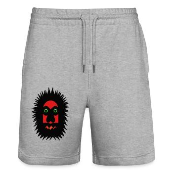 Gaff - Stanley/Stella Trainer Unisex Organic Jogging Shorts - heather grey - Front - Nik (191cm) & Marisol (170cm)