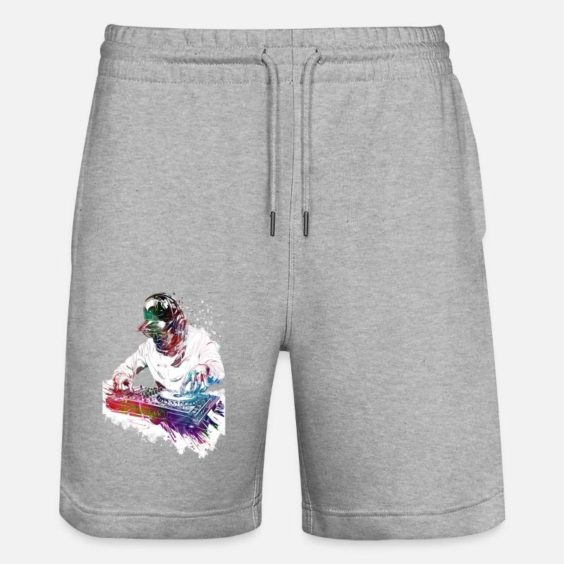 Console de musique DJ - Short de jogging bio TRAINER Stanley/Stella unisexe - gris chiné